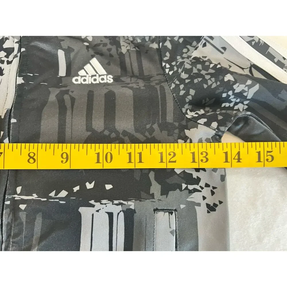 adidas 3T Full Zip Track Jacket Black Gray. Just jacket